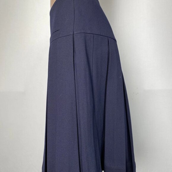Shushu/Tong Women’s A-Line Pleated Skirt – Navy Blue - Picture 8 of 9